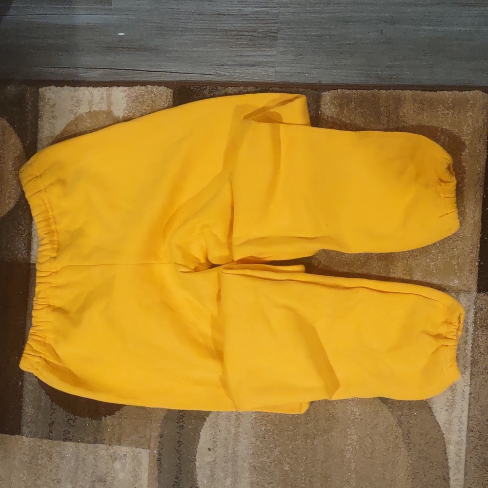 Yellow small sweat pants